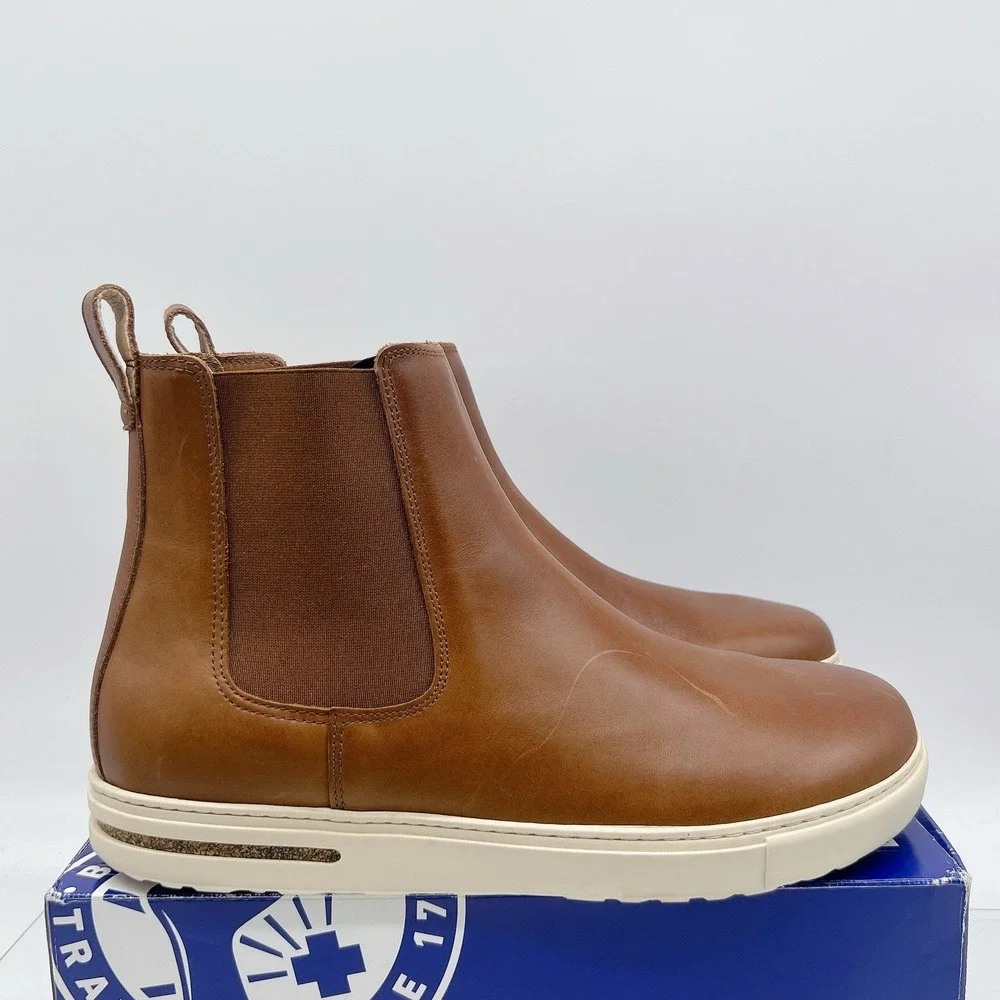 Birkenstock Men's Bend Chelsea Boots Pull On Brown Leather Size US 12 EU 45